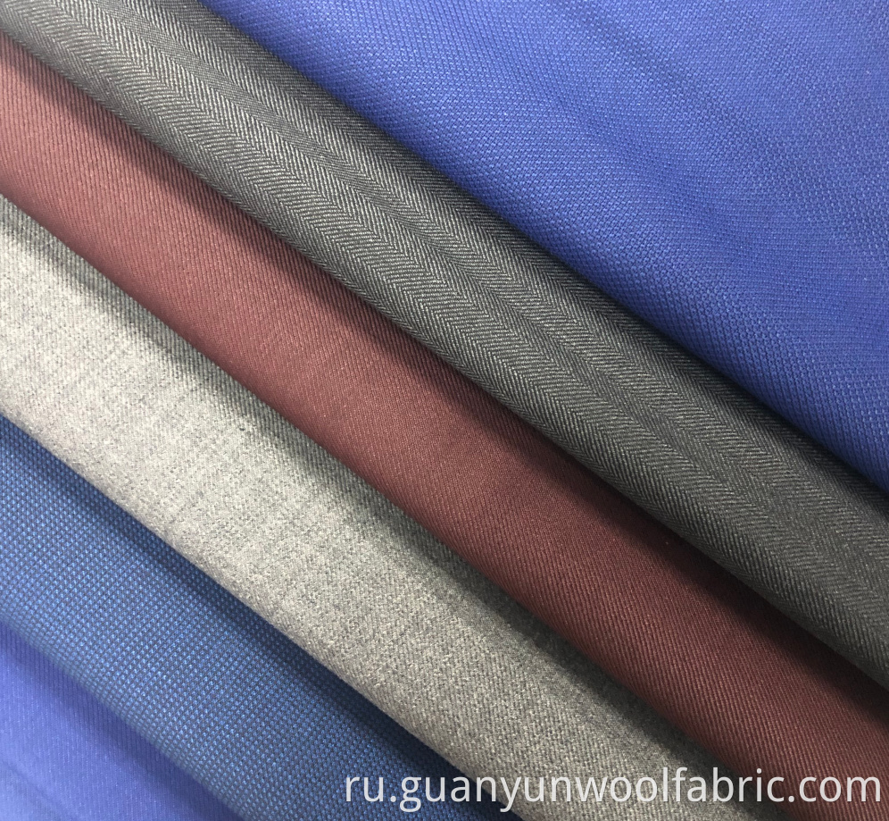 Worsted wool fabric